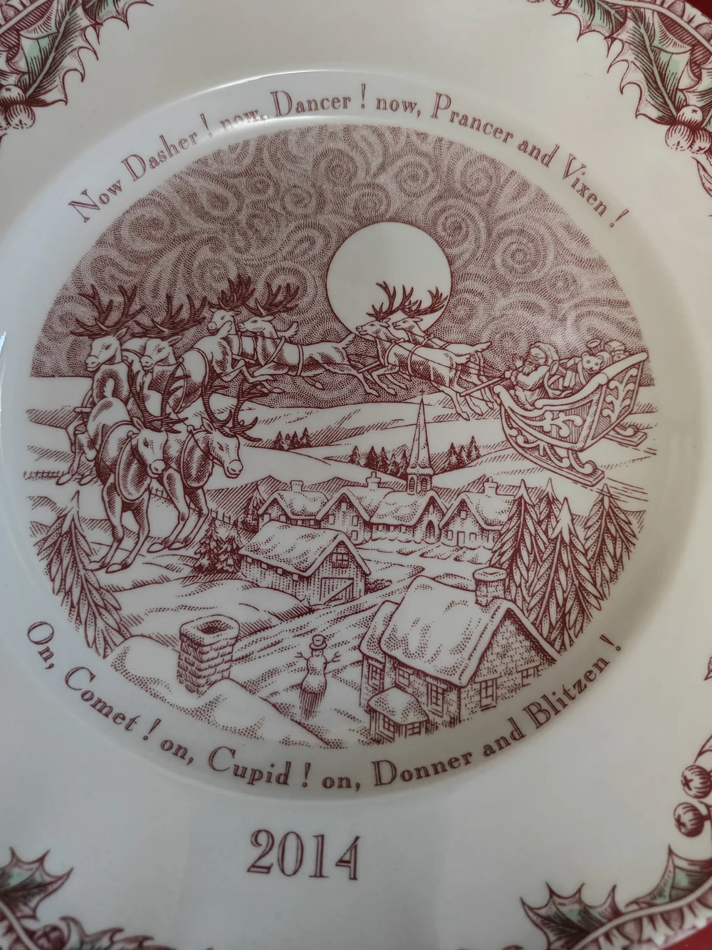 Johnson Brothers Collector Plate 2014